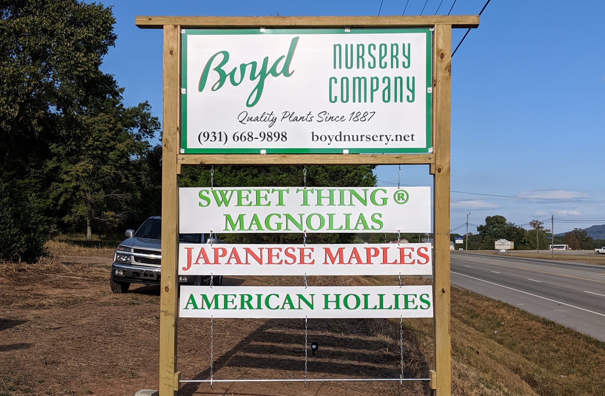 Boyd Nursery Company Sign